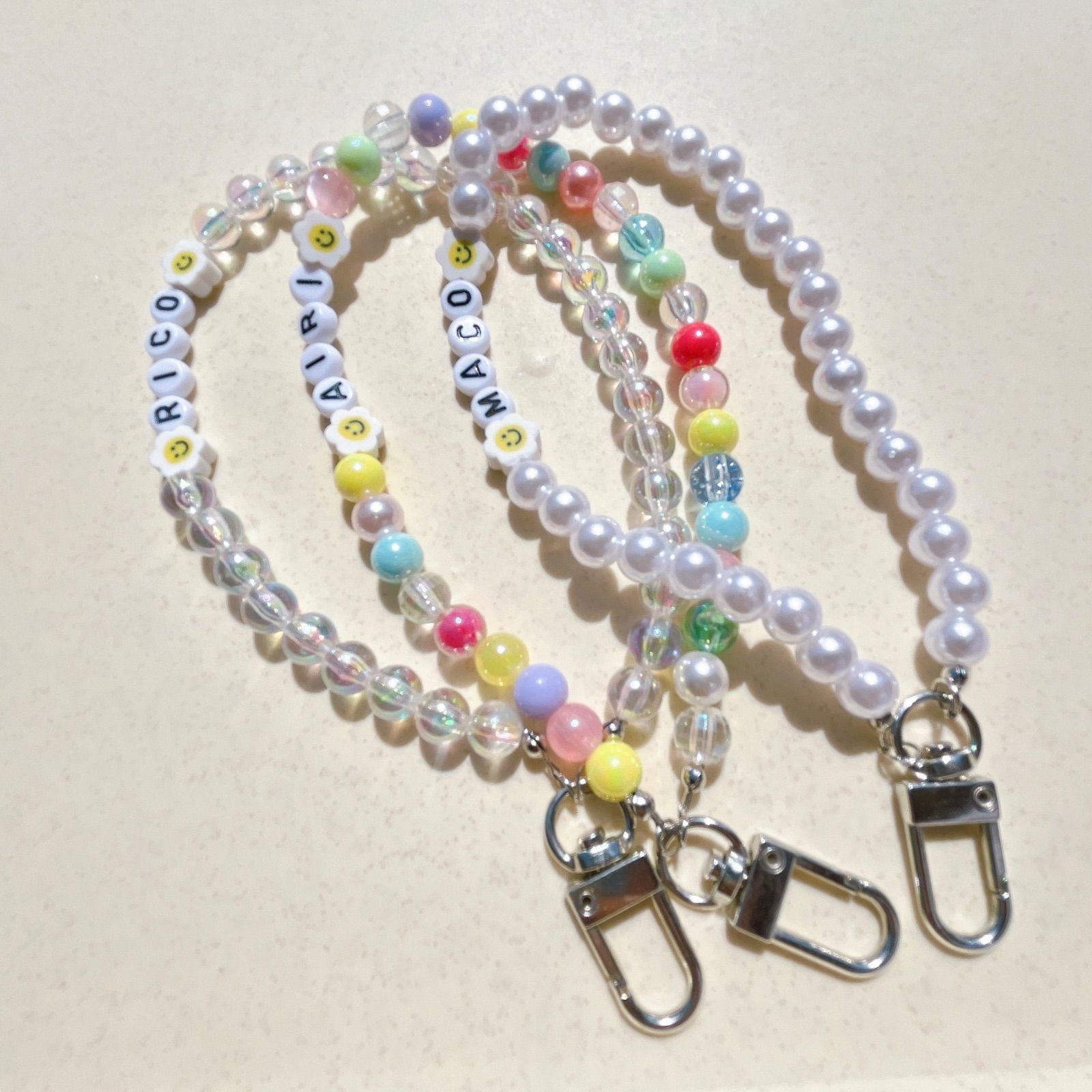 名前入りスマホストラップ スマホハンドストラップ 名入れストラップ