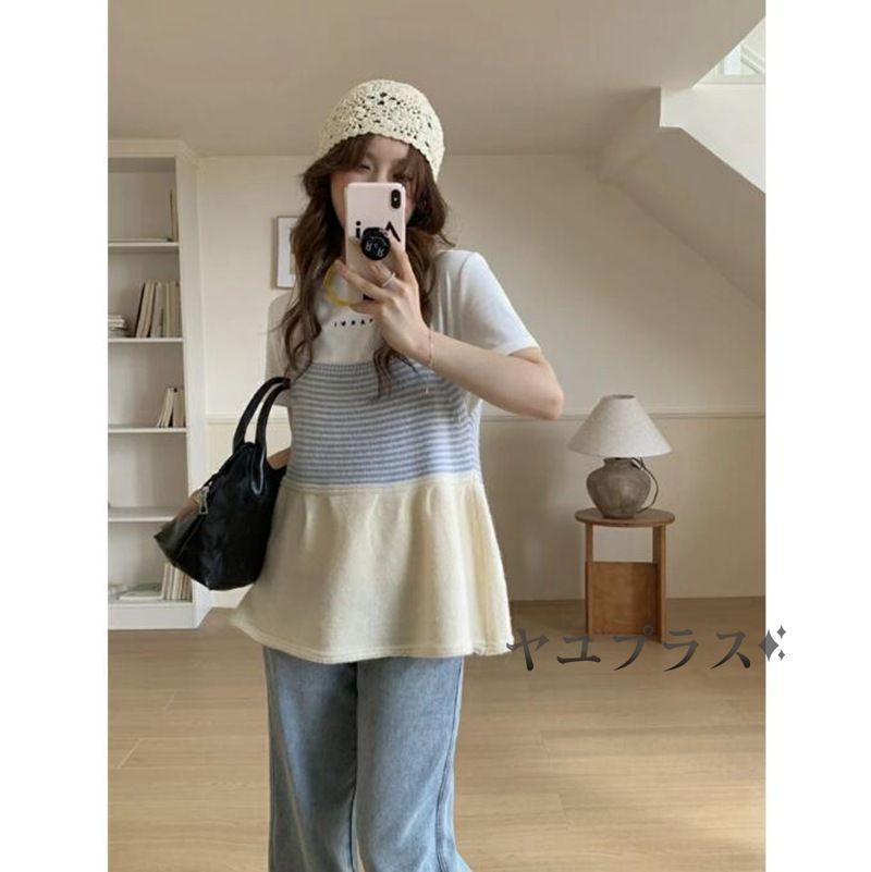 Uネック ニット