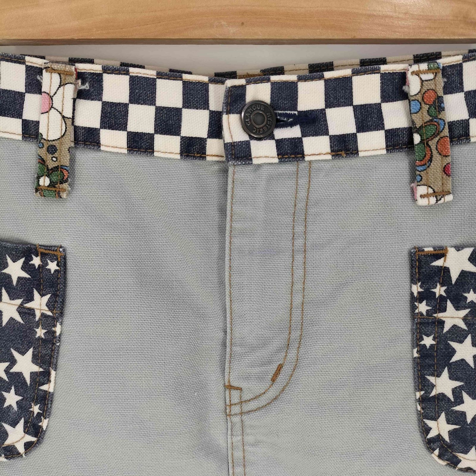KINKY パッチワークデニム HYSTERIC GLAMOUR 星 ブランド古着】KINKY JEANS デニムパンツ パッチワーク 切替