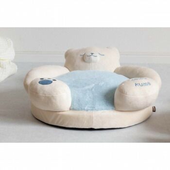 ペット用品 ペット用クッションベッド ねむくまベッド しろくま BED-KUMA02