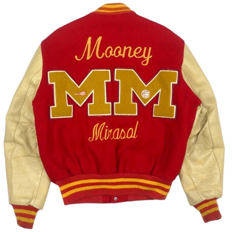 スタジャン 赤　XL USA製　アワードジャケット 古着　コーデュロイ スタジャン 赤 XL USA製 アワードジャケット 古着 コーデ