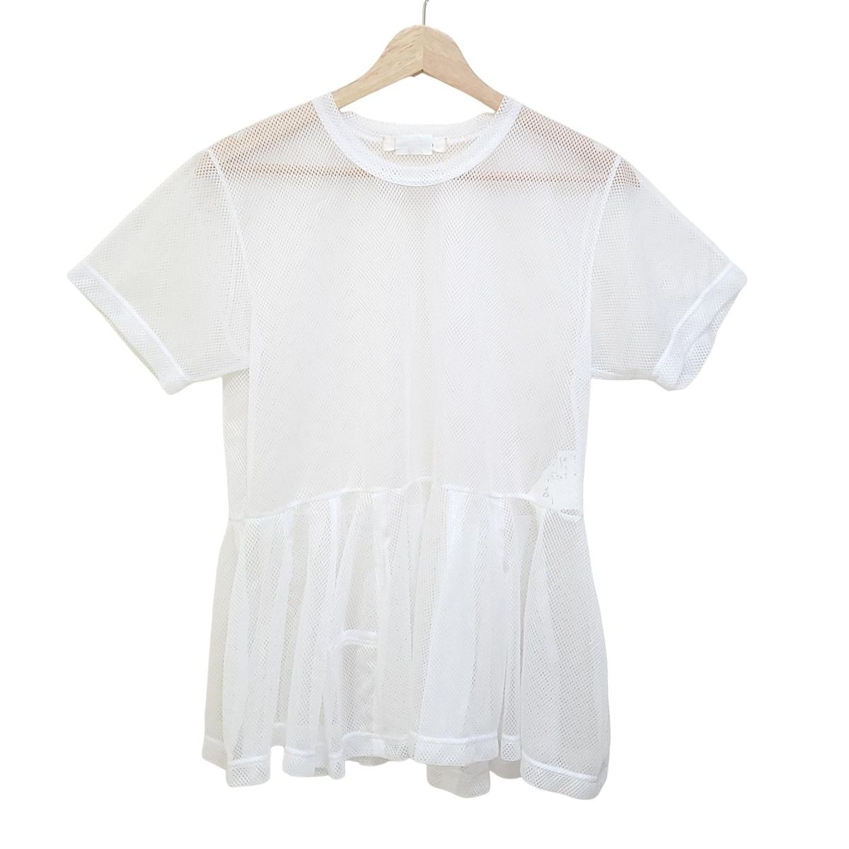 COMMEdesGARCONS コムデギャルソン 半袖カットソー サイズM レディース - GL-T013 白 クルーネック|メッシュ