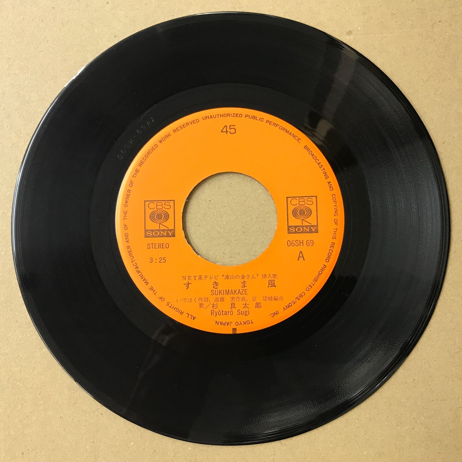 EPレコード 杉良太郎 [ すぎりょうたろう ] すきま風 / 幸せ