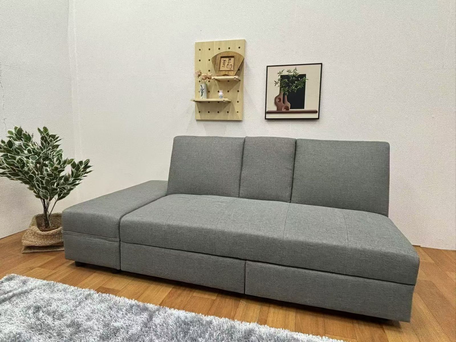 ヌクモ LUFAS ハイタイプ 3.5人掛けソファ アイボリー ヌクモ LUFAS