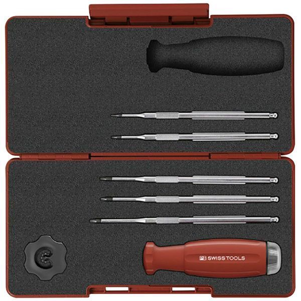 PB SWISS TOOLS ピービースイスツールズ 6点組 スイスグリップ 215トルクスドライバーブレード付トルクドライバーセット ケース付 トルク設定範囲 Nm 1.0-5.0 8321.SETA3