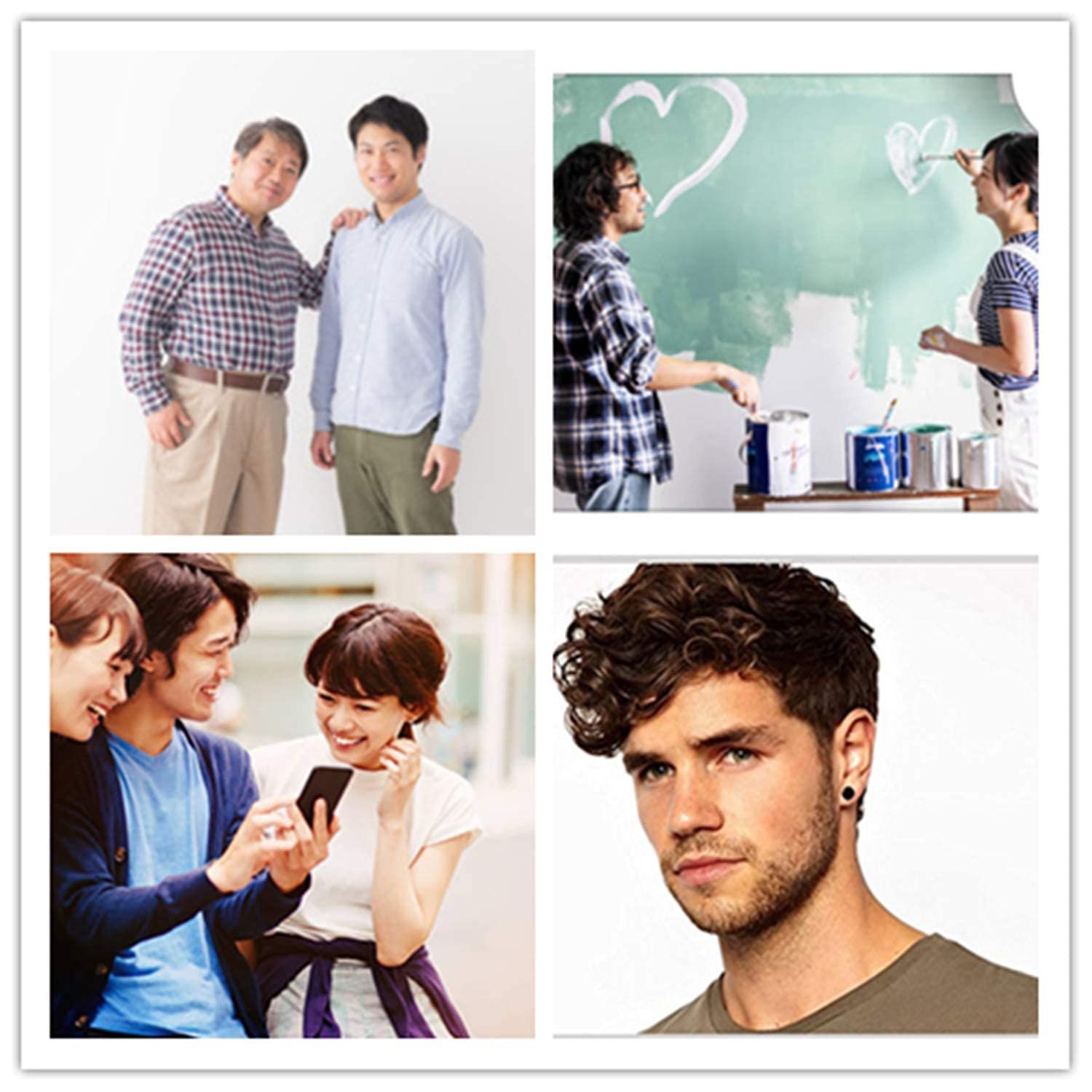 レディース 手作り 腕輪 ロック ブレスレット 数珠 多重巻き 調節 黒 メンズ 2点セット