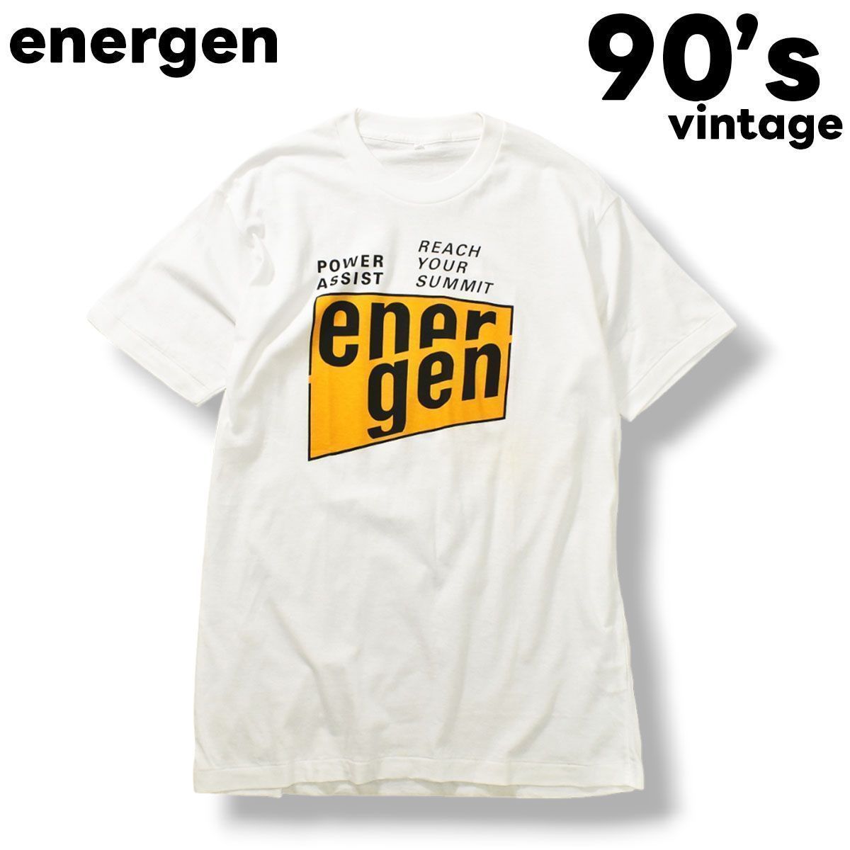 希少】 90sヴィンテージ energen エネルゲン 大塚製薬 ロゴプリント Tシャツ 非売品 ノベルティ 企業物 L ホワイト メンズ - メルカリ