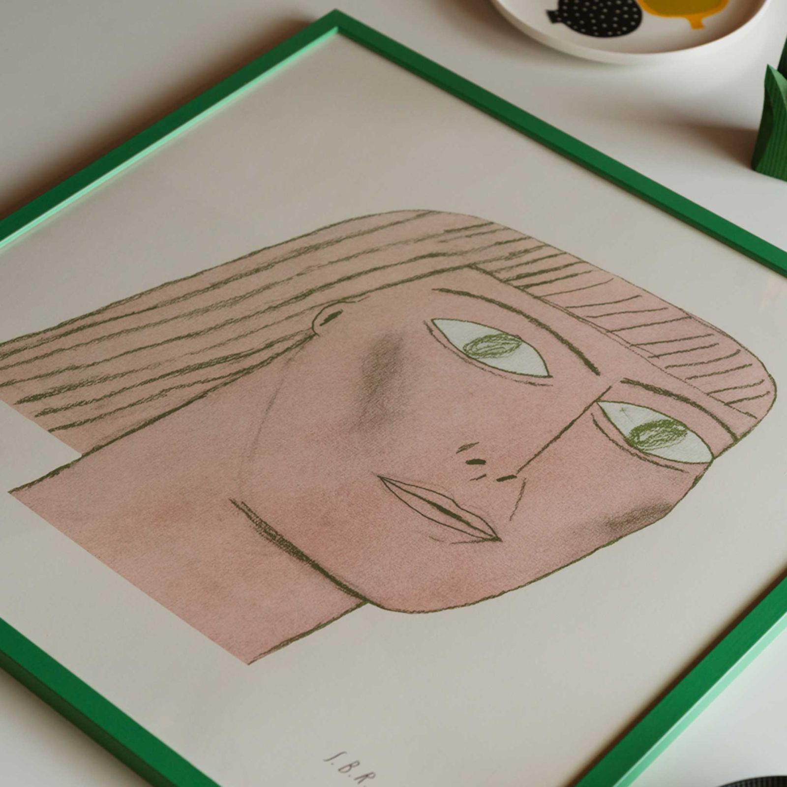 The Poster Club アートポスター 50×50cm Green Lady ポスタークラブ