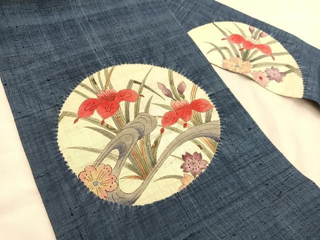 平和屋着物●九寸名古屋帯　紬地　蜀江花文　正絹　逸品　BAAU1851hv 平和屋着物○九寸名古屋帯 紬地 蜀江花文 正絹 逸品 BAAU1851hv