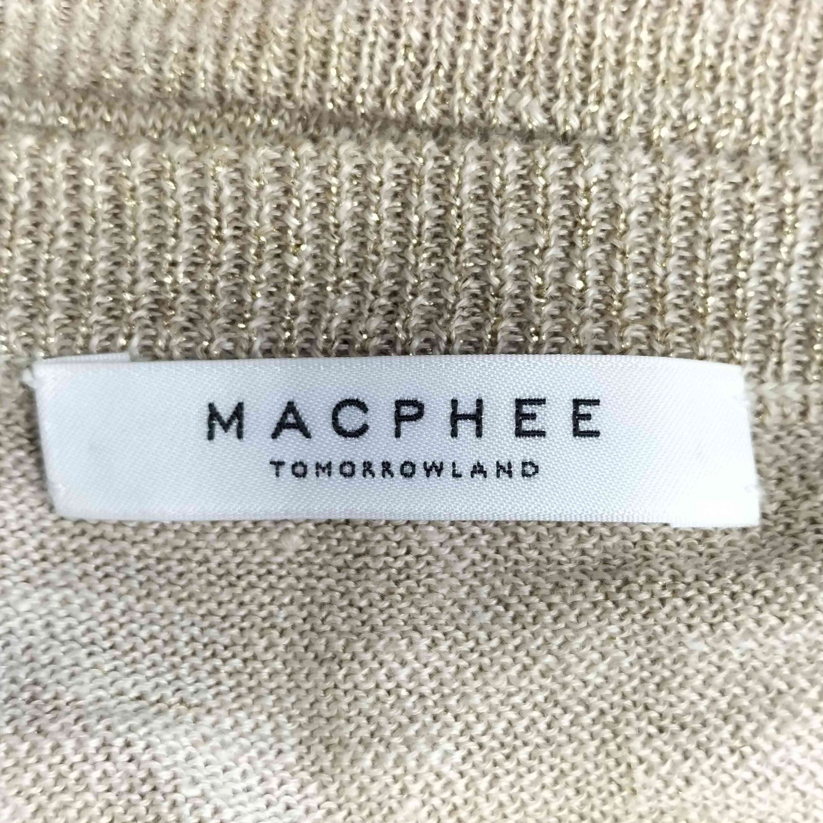 マカフィー MACPHEE 24ss プレーンリネン クルーネック