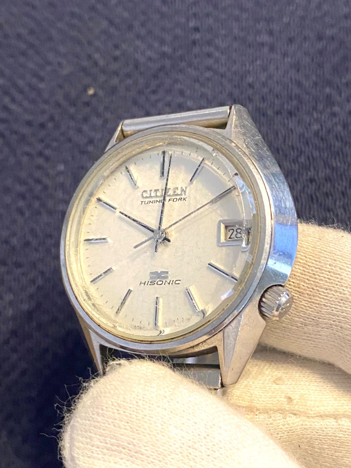 シチズン　ハイソニック　チューニングフォーク　CITIZEN メンズ腕時計　稼働 シチズン ハイソニック チューニングフォーク 音叉時計 CITIZEN