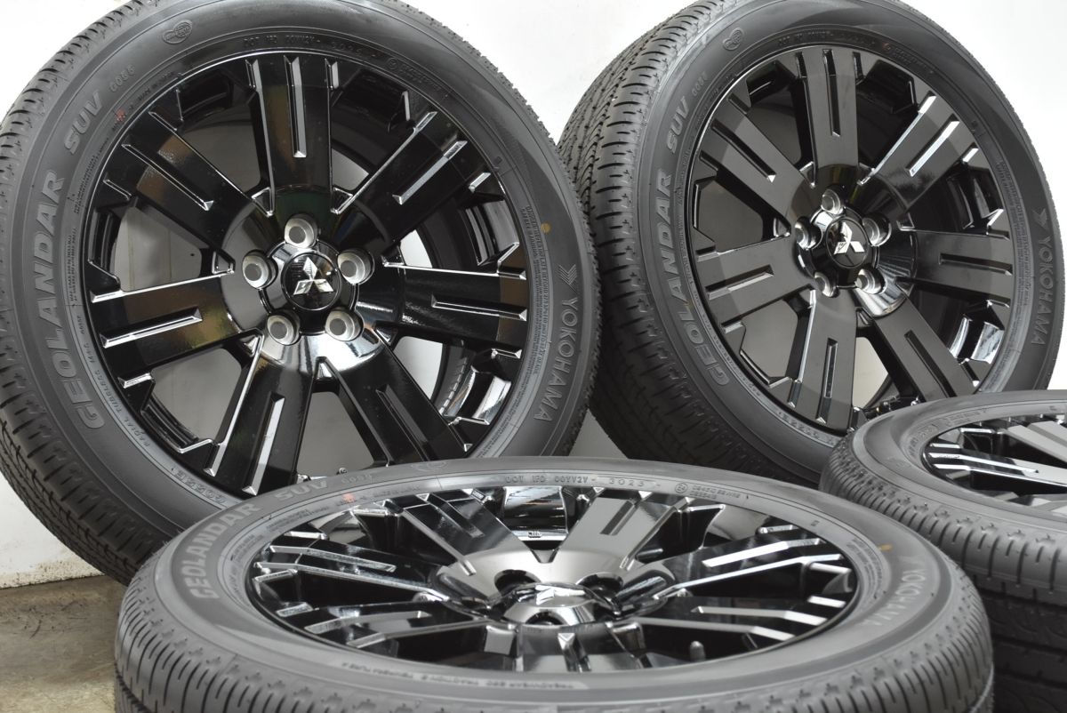 新車外し ミツビシ デリカ D 5 シャモニー 純正 18in 7J 38 ENKEI製 ヨコハマ 225 55R18 バリ溝 アウトランダー 納車外し