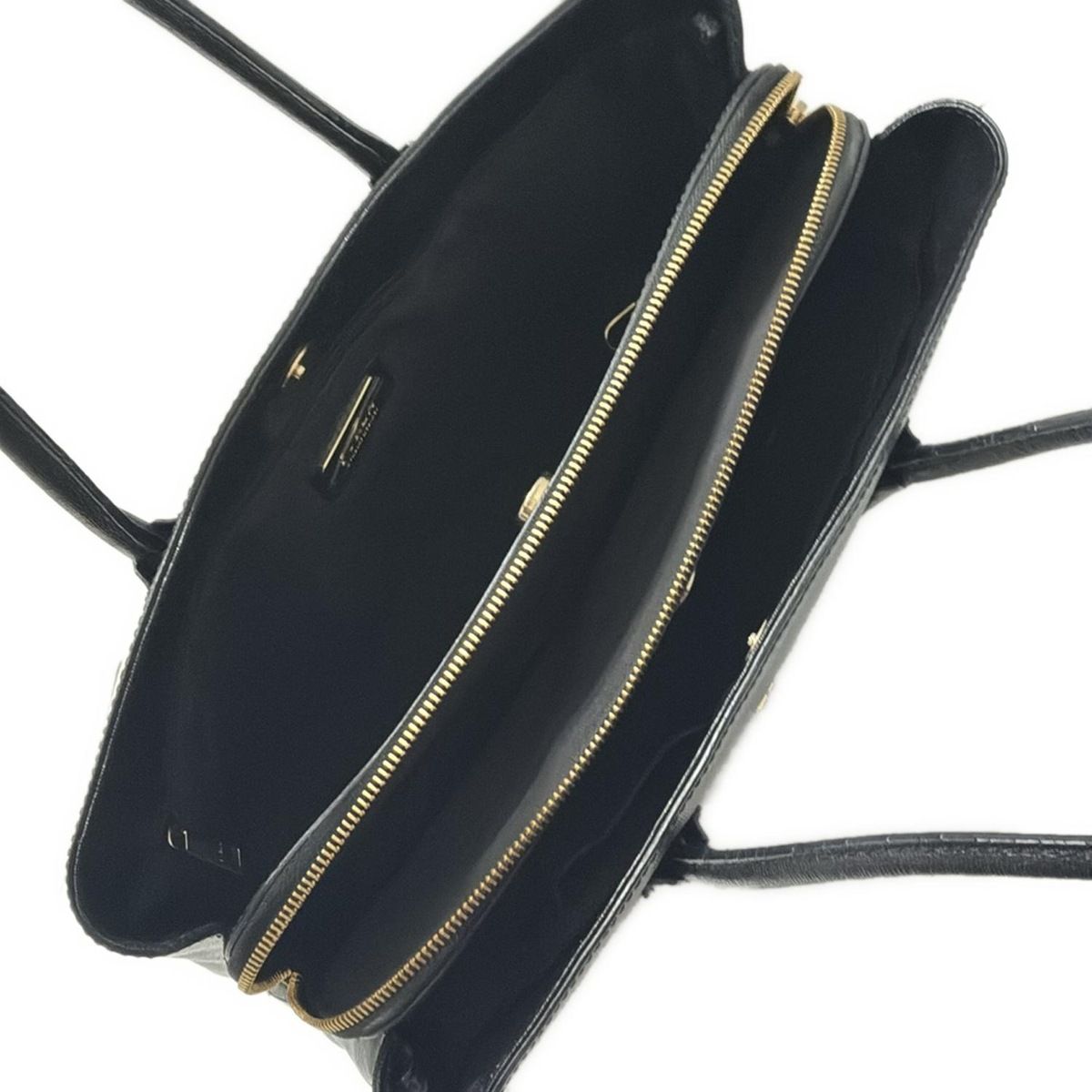 シンプルきれい　FURLA 黒 レザー ハンドバッグ FURLA(フルラ) ハンドバッグ - 244937 黒 レザー - メルカリ