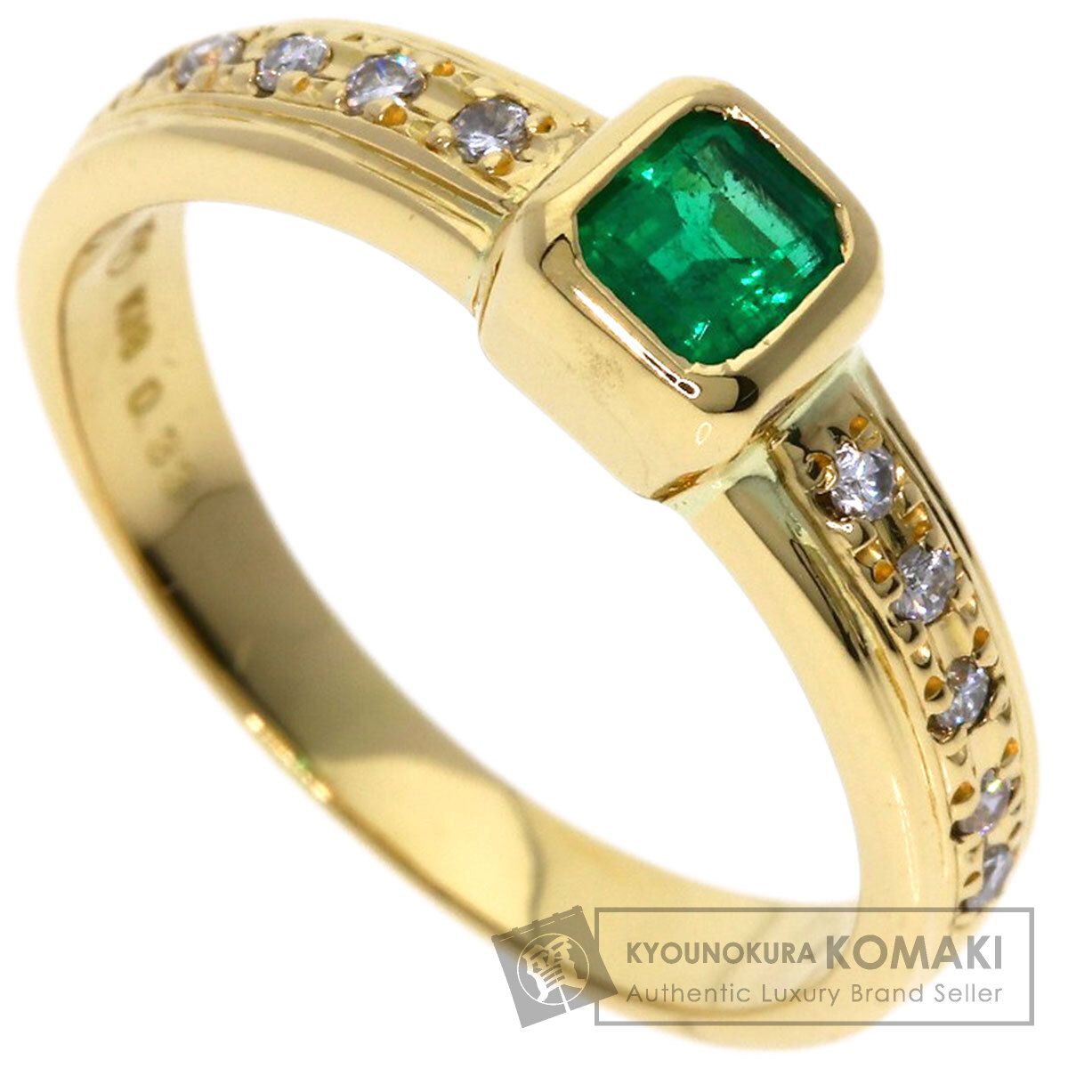 TASAKI タサキ エメラルド ダイヤモンド リング 指輪 K18YG レディース