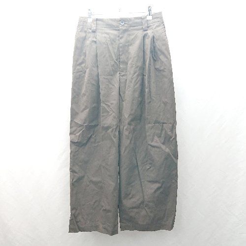 Θ MAISON SPECIAL メゾン 腰紐入り タックパンツ サイズ01 ブラウン レディース E 1502180051814