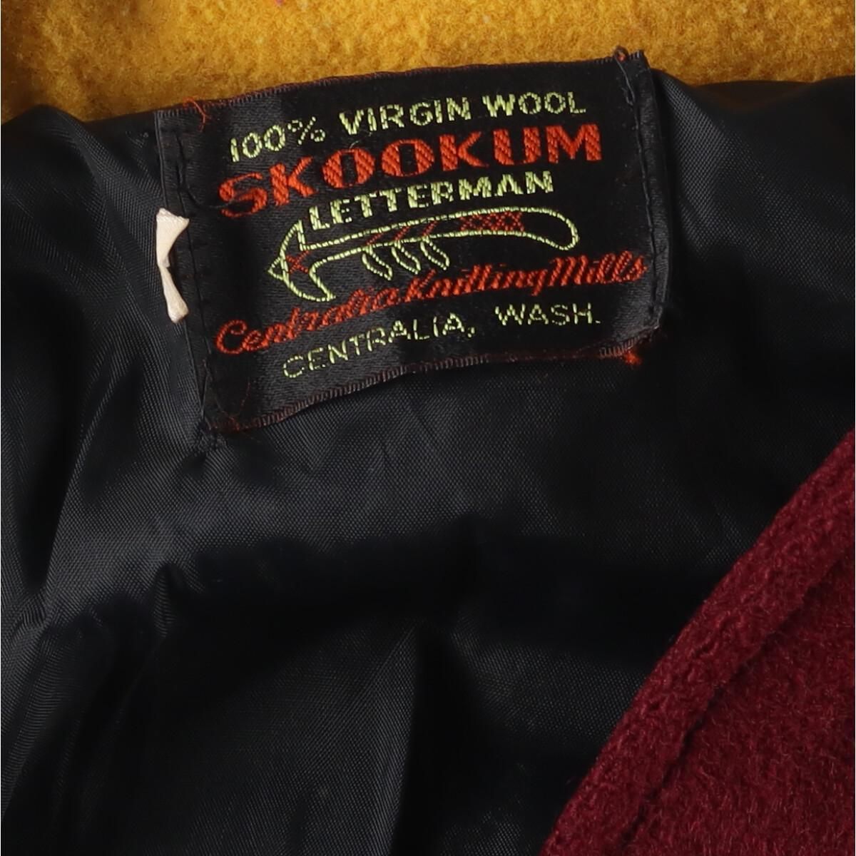 55cm肩幅80年代 スクーカム SKOOKUM ウールスタジャン アワード