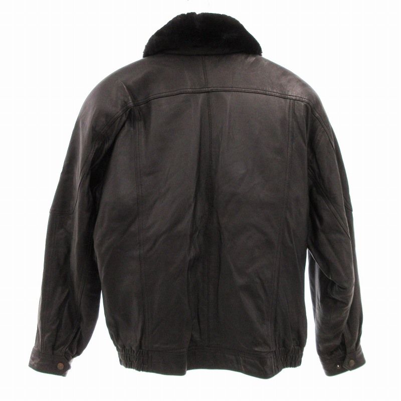 ノーブランド A-2 フライトジャケット 革ジャン ラムレザー 羊革 衿