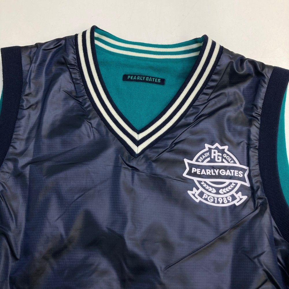 サイズ：0 PEARLY GATES パーリーゲイツ リバーシブル ニットベスト