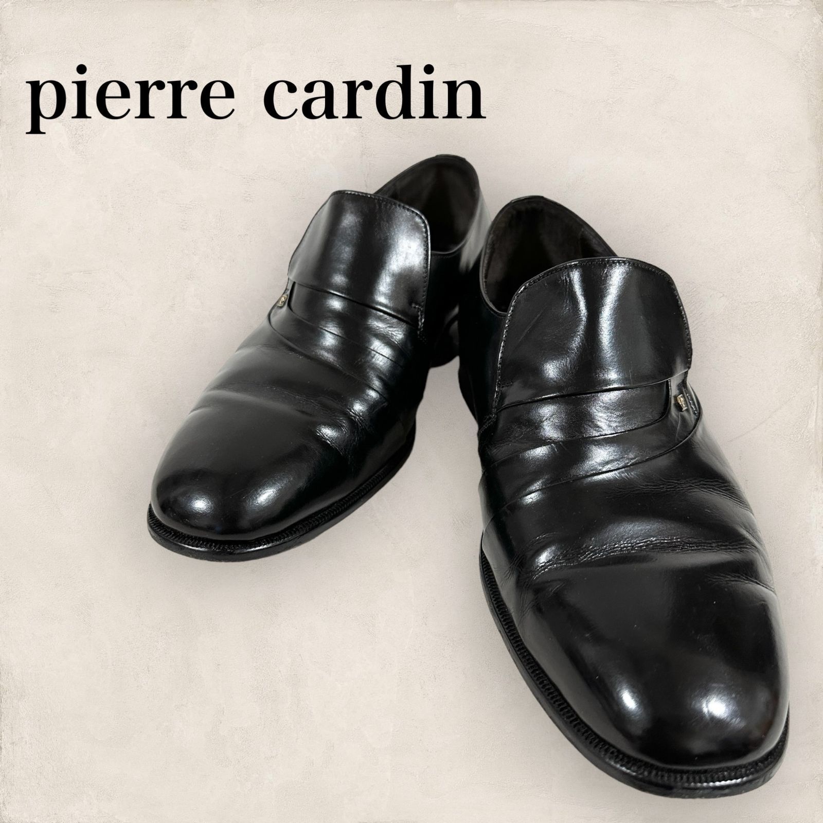 使用感あり】pierre cardin ピエールカルダン ローファー ビジネスシューズ レザーメンズ ブラック 黒 サイズ25 202406-0179  - メルカリ