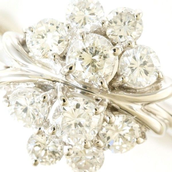 PT900 リング ring 指輪 13.5号 ダイヤ 1.00 カード鑑別書 総重量約6.8g