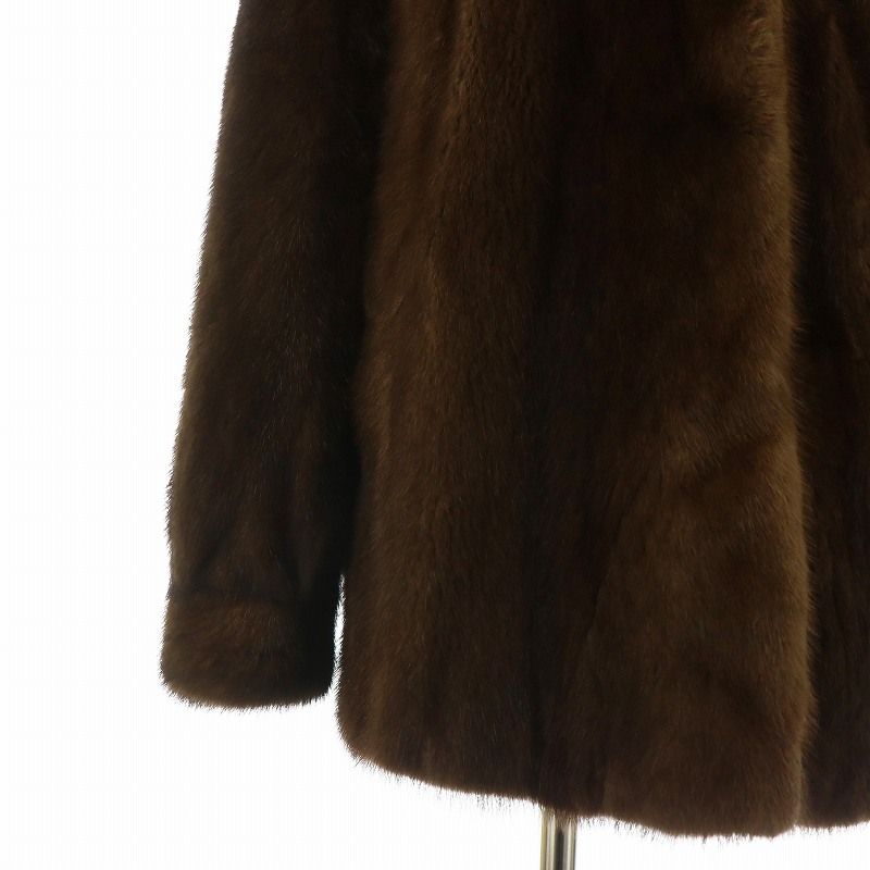 ノーブランド ファーコート アウター 毛皮 ミンク ミドル 肩
