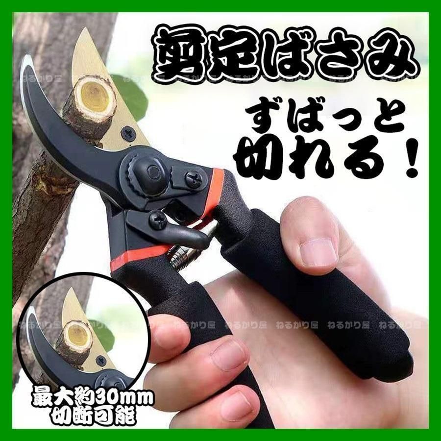 剪定鋏 最大30mm 切断 バイパス式 園芸用品 家庭用 鍛造刃 よく切れる