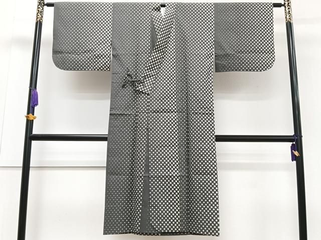 平和屋着物▽道中着　単衣　水玉　ドット　ロング丈　正絹　逸品　CAAT5966id 平和屋着物▽道中着 単衣 水玉 ドット ロング丈 正絹 逸品 CAAT5966id