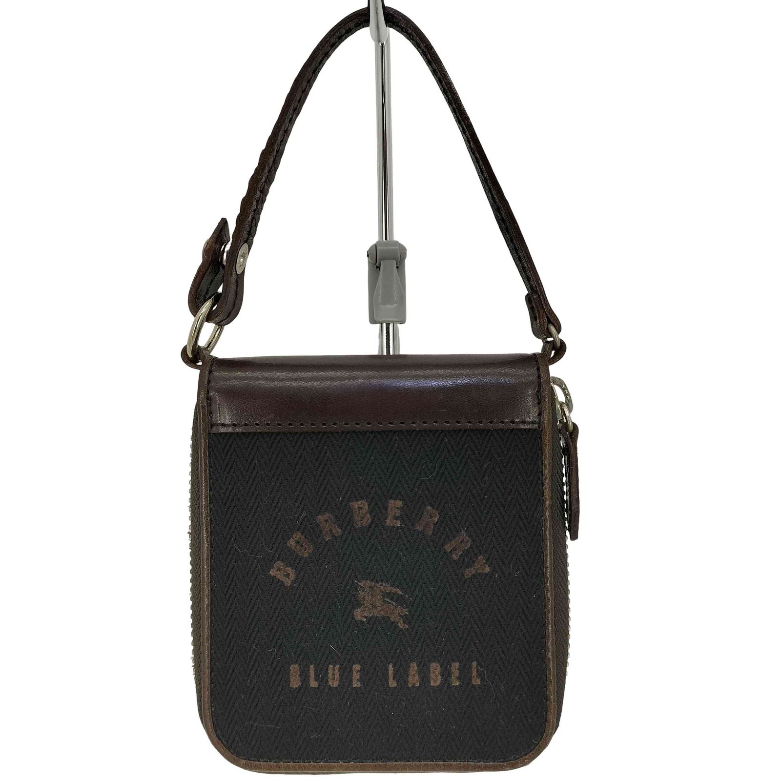 バーバリーブルーレーベル BURBERRY BLUE LABEL ラウンドジップ 二つ折りミニ財布 レディース 表記無