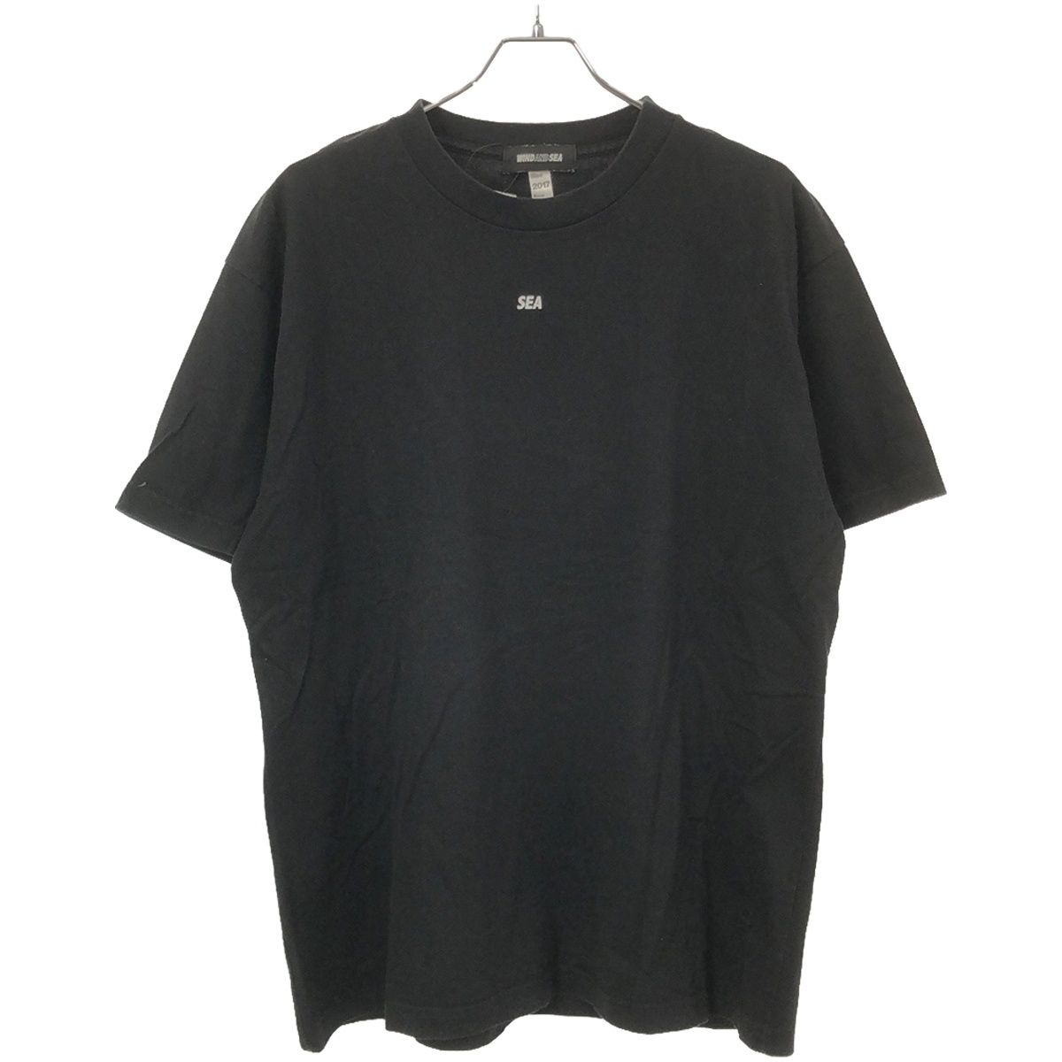 上品なブランド WIND XL ブラック プリントTシャツ ウィンダンシー SEA AND トップス