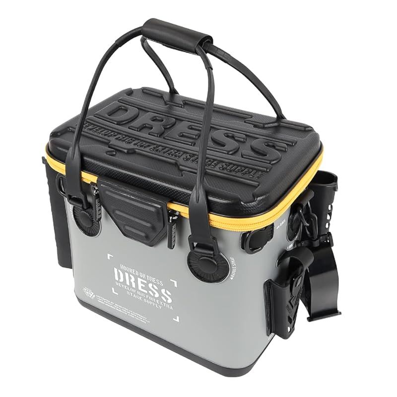 肉厚 EVA製/PVC 釣りバケツ 釣り袋 釣り箱 釣りウォーターバケツ 釣り道具ツール収納 耐衝撃性 撥水 ショルダー付き 2WAY 釣り フィッシュ バッカン 折りたたみ バケツ EVA 43cm 防水 タックル