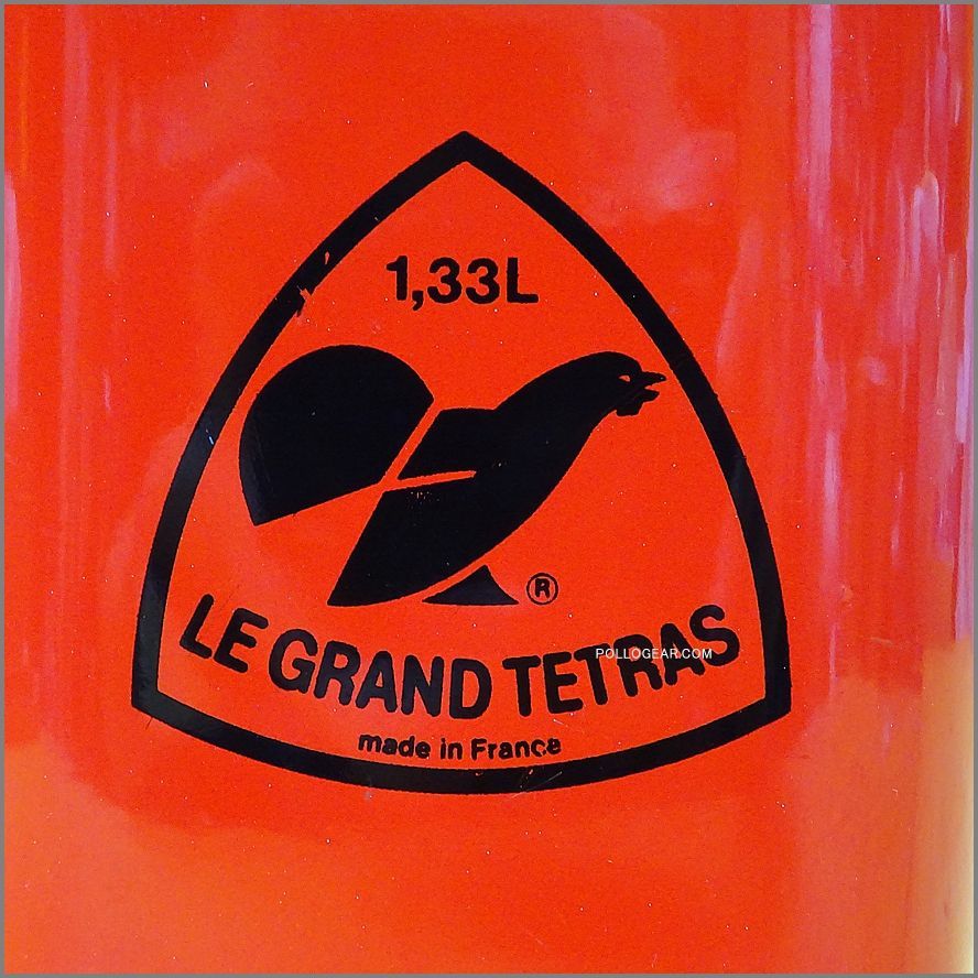 フラッシャー付 デッドストック 1980年代 グランテトラ 1.33L レッド 角型 LE GRAND TETRAS VINTAGE ウォーターボトル 赤