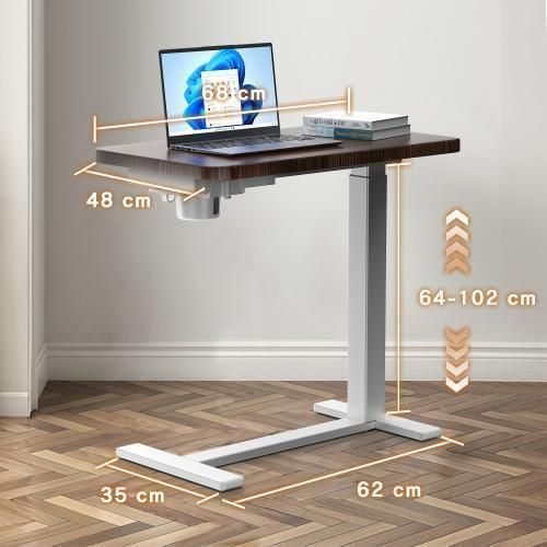 サイドテーブル昇降式 ガス圧昇降ベッドテーブル PCテーブル 介護