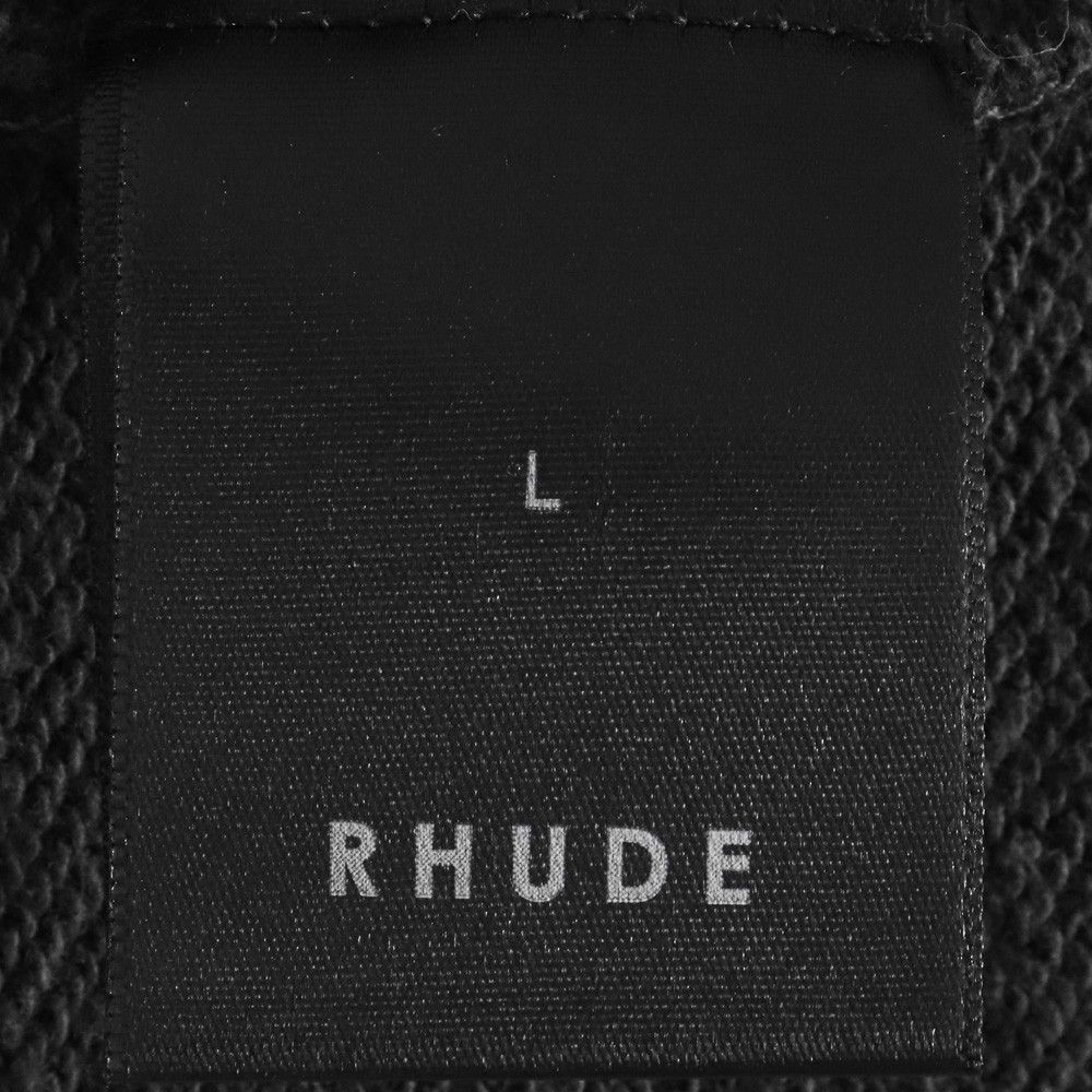 RHUDE スワロフスキーラインストーンロゴスウェットパーカー Lサイズ 