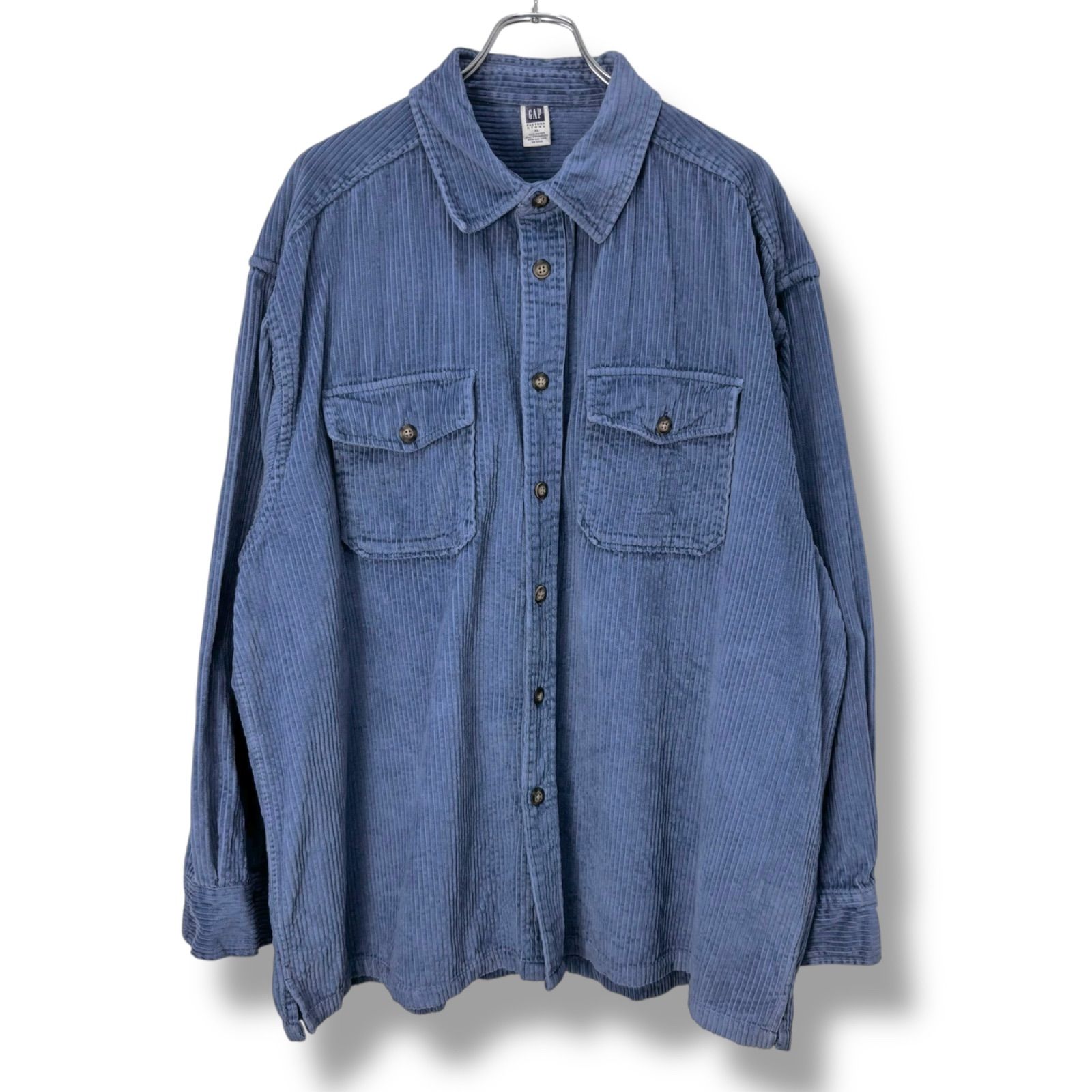 2000s GAP Fat Corduroy Shirts XL 2000年代 gap ギャップ 太畝 コーデュロイシャツ 水色 ライトブルー