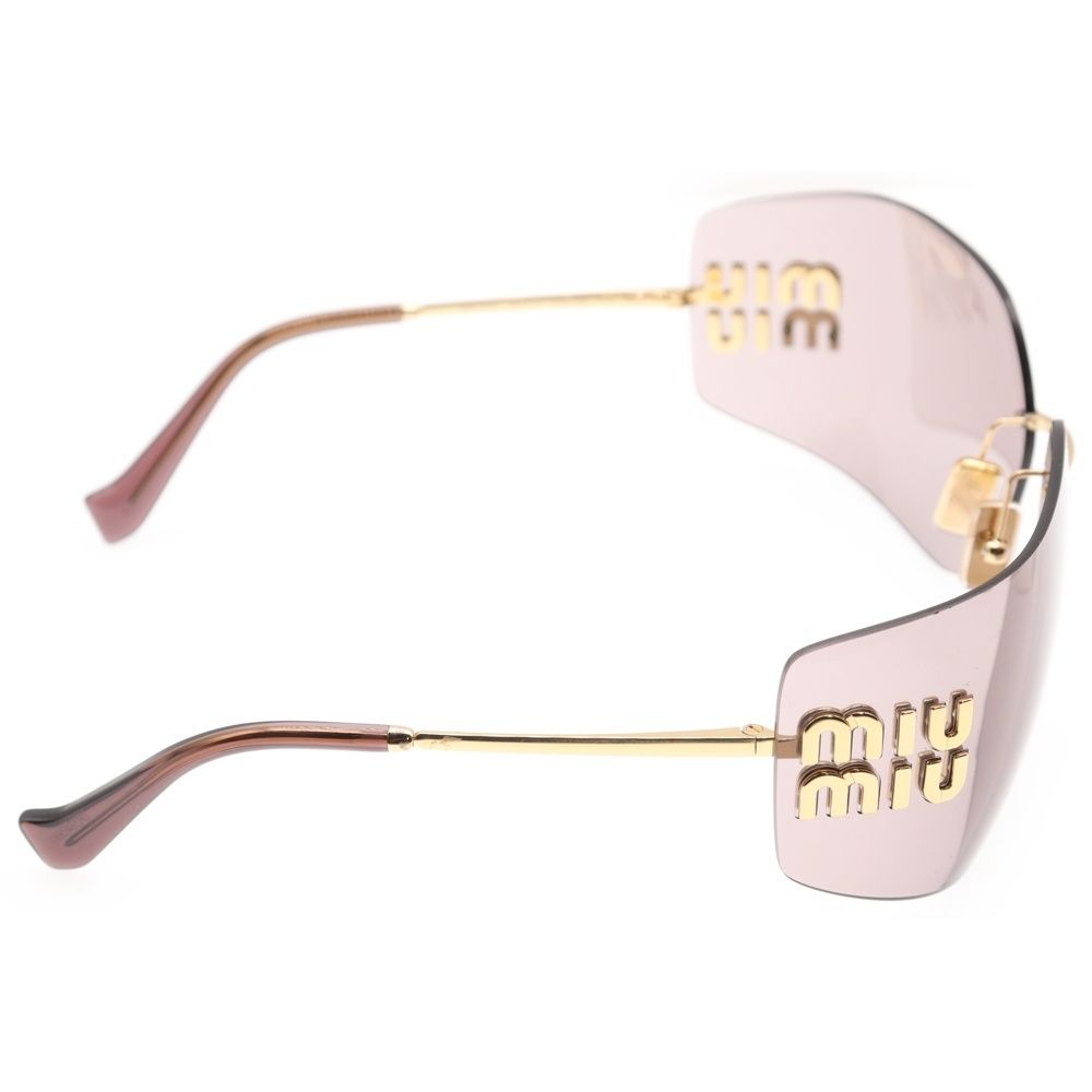 MiuMiu アビエーター型 メガネ ロゴ入り フレーム モード系 ロゴ UVカット機能】MIUMIU ロゴ サングラス (MiuMiu/サングラス