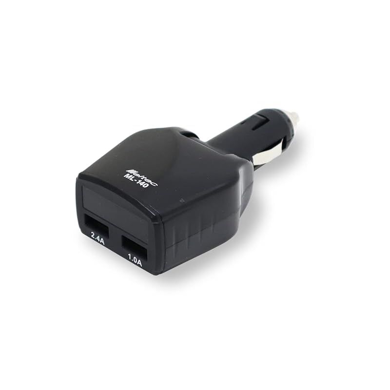 メルテック(meltec) バッテリーチェッカー DC12V USB2口(2.4Au00261A) Meltec ML-140 USBポート付 1