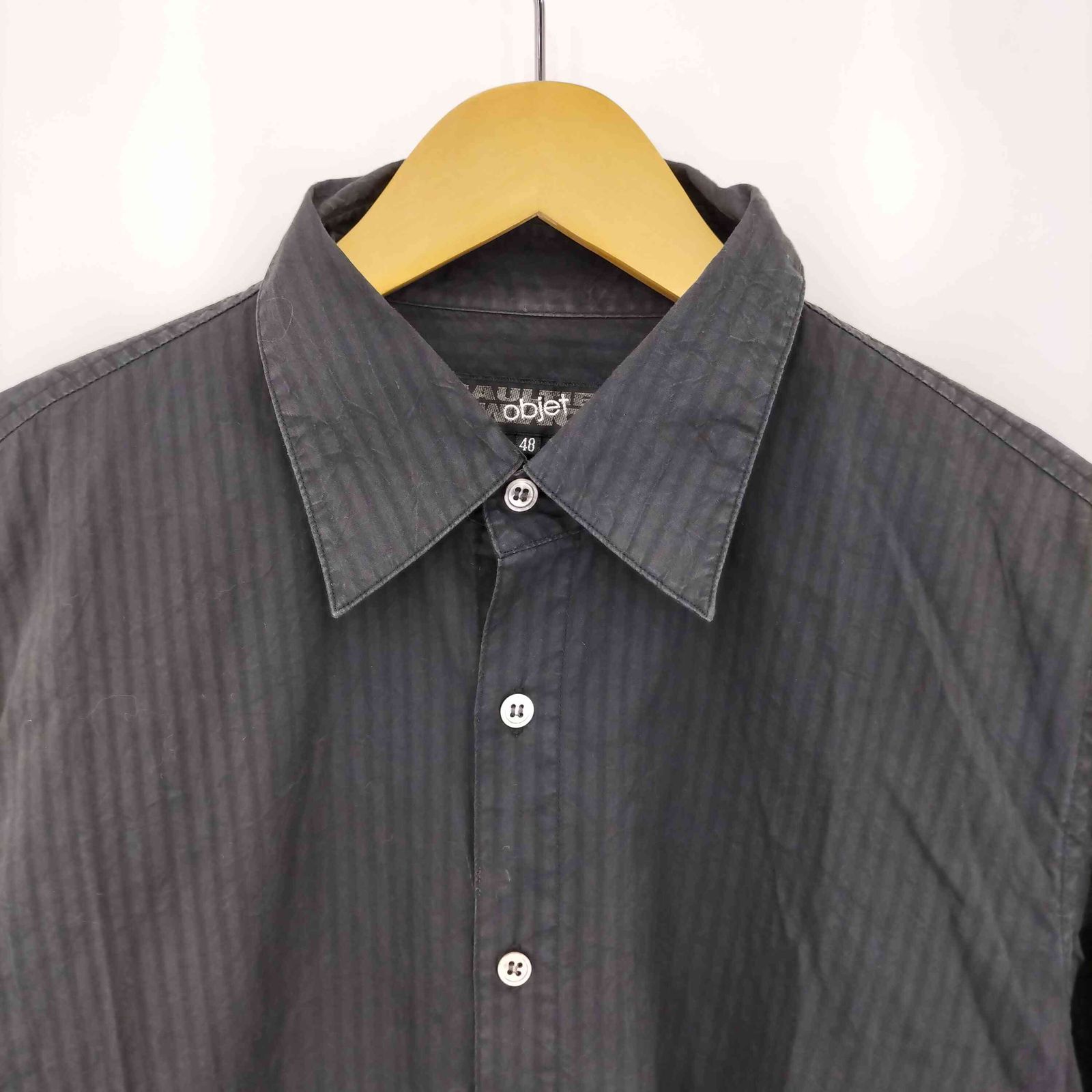 ★希少XLサイズ★ GAULTIER HOMME objet 比翼ジャケット 黒 ジャンポールゴルチエオム Jean Paul GAULTIER HOMME objet 変形カラー