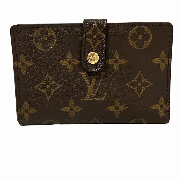 ルイヴィトン Louis Vuitton モノグラム ポルトフォイユ ヴィエノワ M61674 がま口 2つ折り財布 レディース