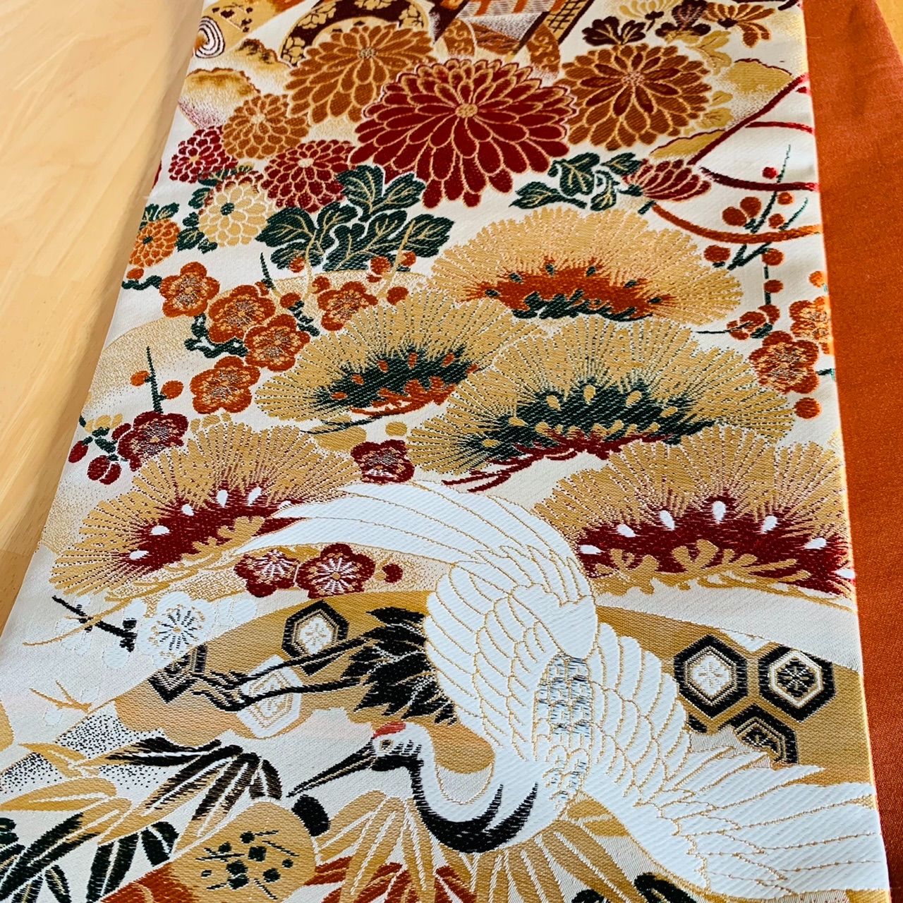 ?アンティーク ビンテージ 新品❣️未使用 正絹 丸帯 帯地使用 