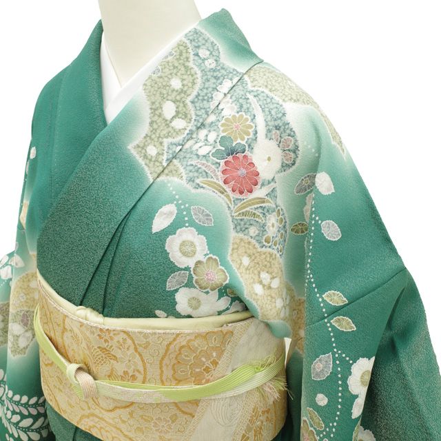 中古】 すごい値！ 訪問着 袷 リサイクル フォーマル 着物 正絹 辻が花