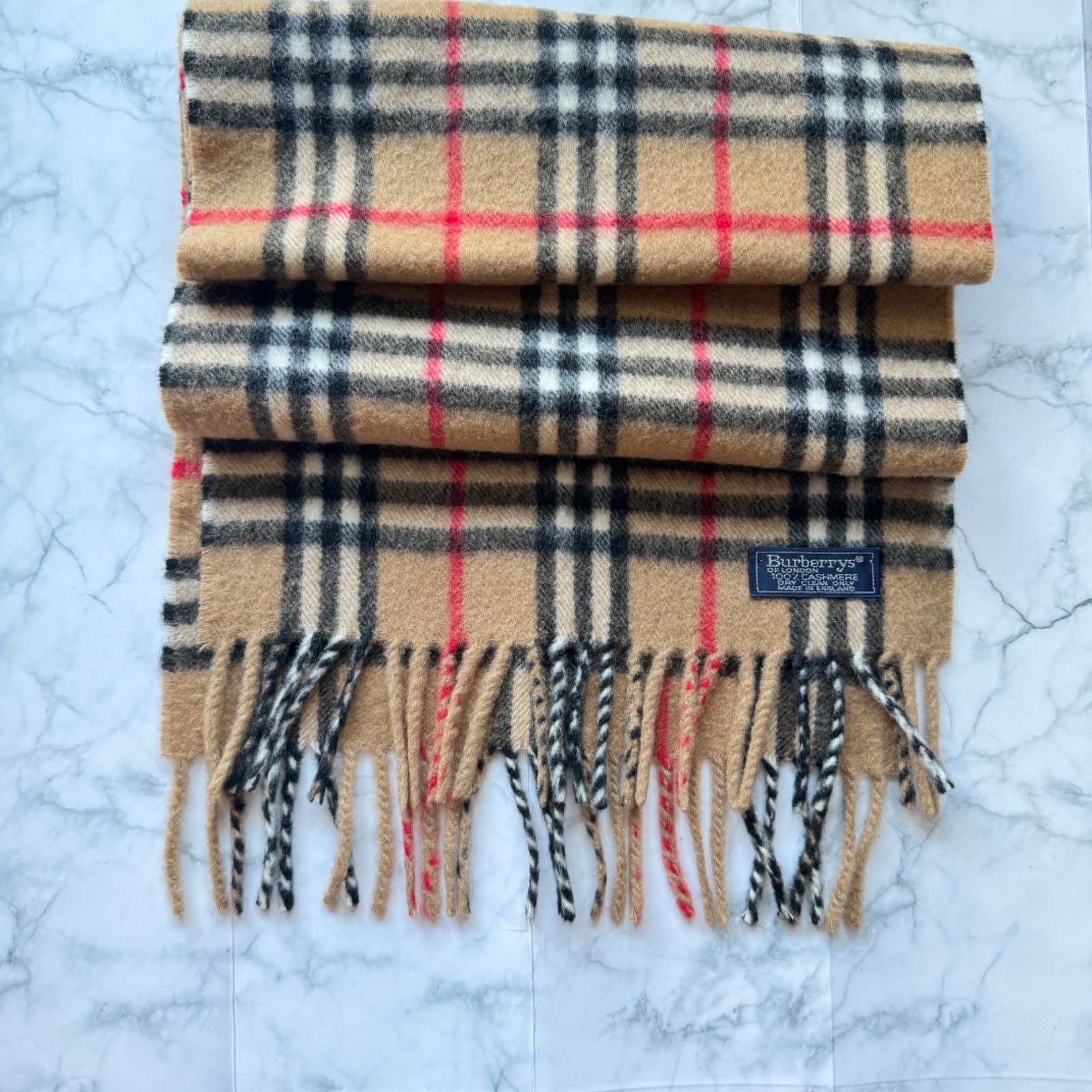 BURBERRY】 LONDONマフラー バーバリー100%カシミア チェックカシミアマフラー 冬✨箱つき - メルカリ