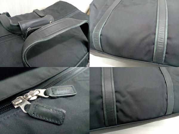 【美品】COACH ボストンバッグ 大容量 レザー切替 ショルダー紐付 ブラック 美品】COACH ボストンバッグ 大容量 レザー切替 ショルダー紐付