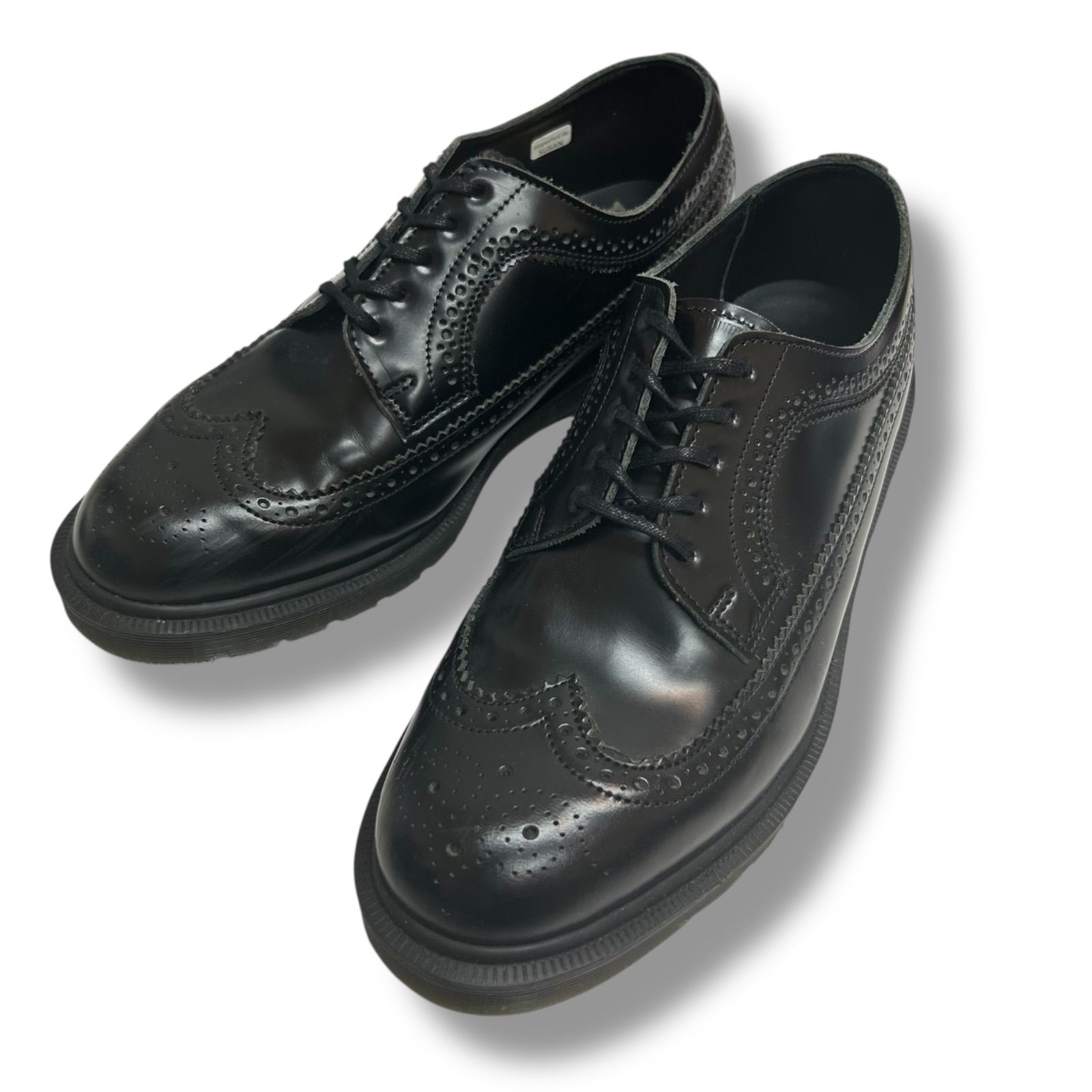 Dr.martens MADE IN ENGLAND 3989 BROUGUE SHOE BLACK SMOOTH