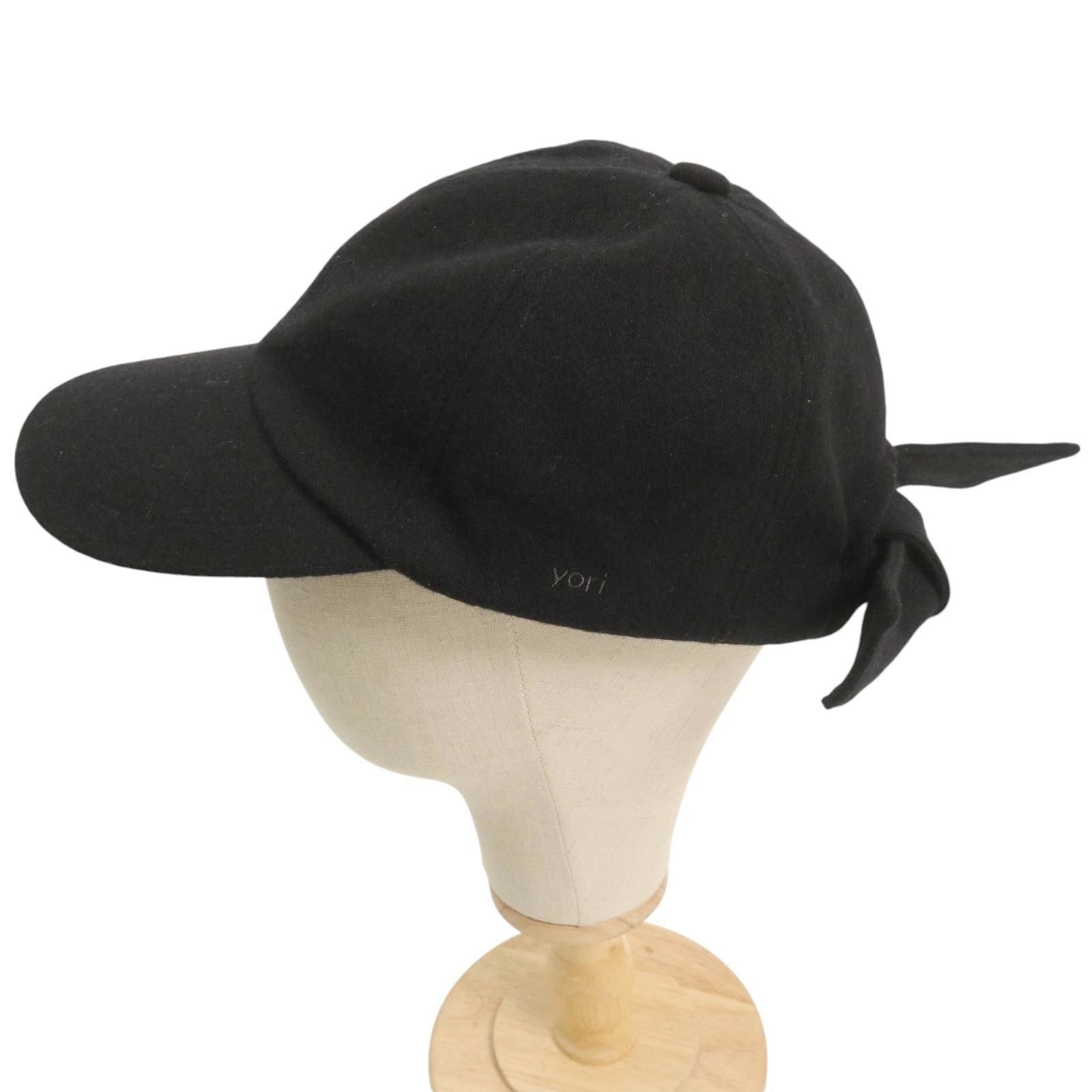 yori 黒 リボン付きキャップ UV日よけ付きリボンキャップ | all item| yori