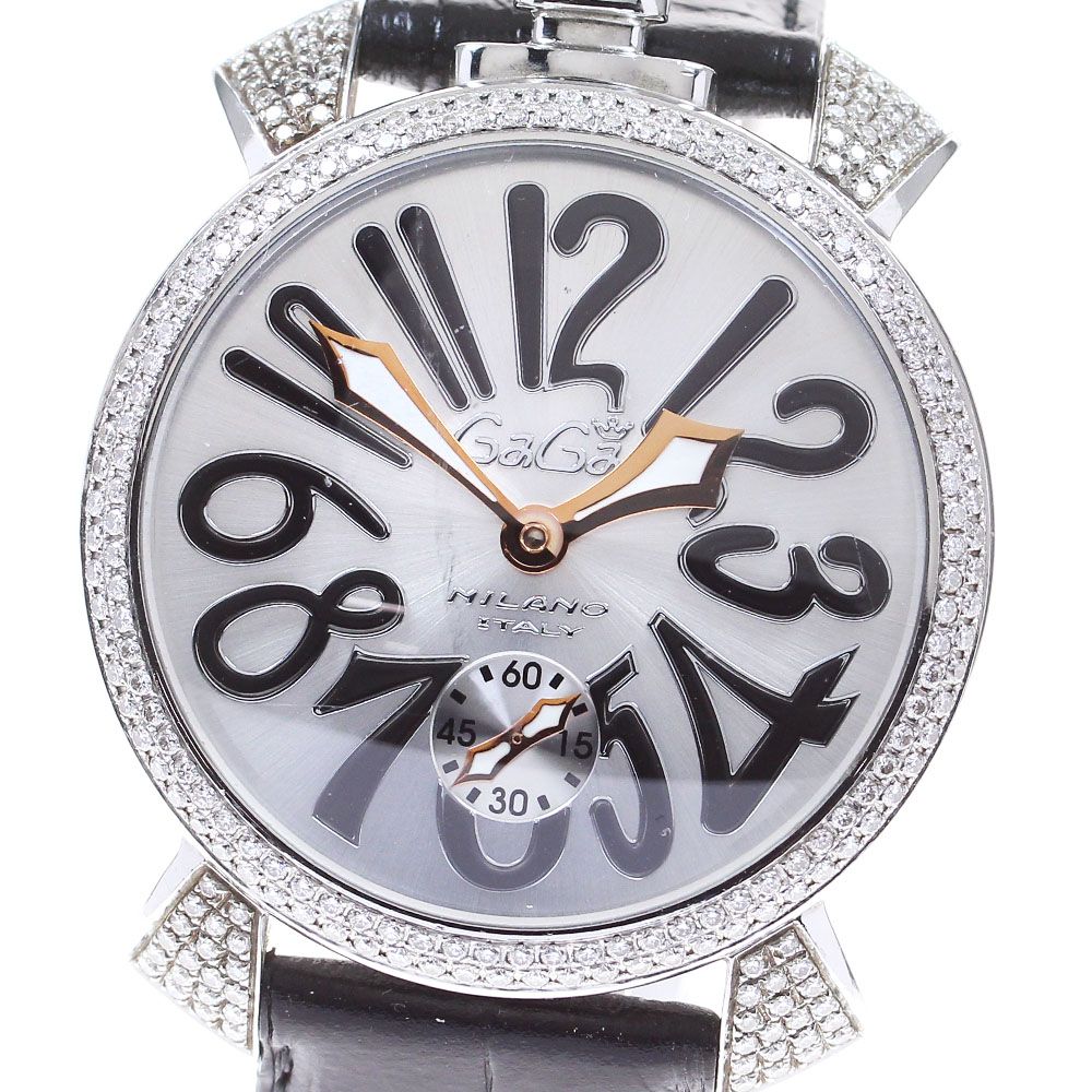 ガガミラノ GaGa MILANO 5010.1D.7S マヌアーレ48MM ダイヤベゼル 手