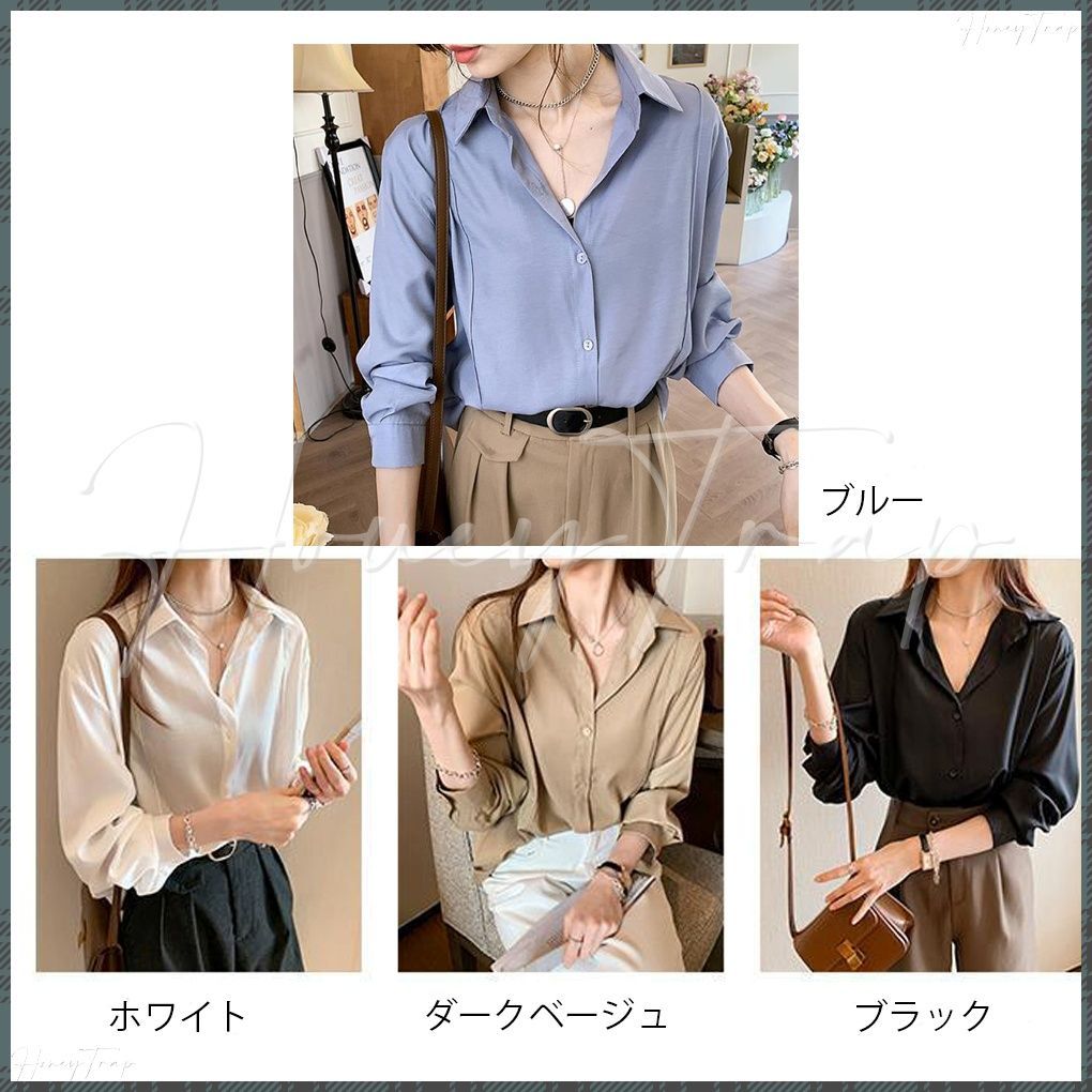 シャツ ブラウス トップス 襟付き 長袖 薄手 オフィス オフィスカジュアル オフィススタイル ビジネス リモート 大人可愛い 定番 お出かけ ドライブ/[thg22] シャツ ブラウス トップス ドット柄 襟付き 長袖 透け感 とろみ