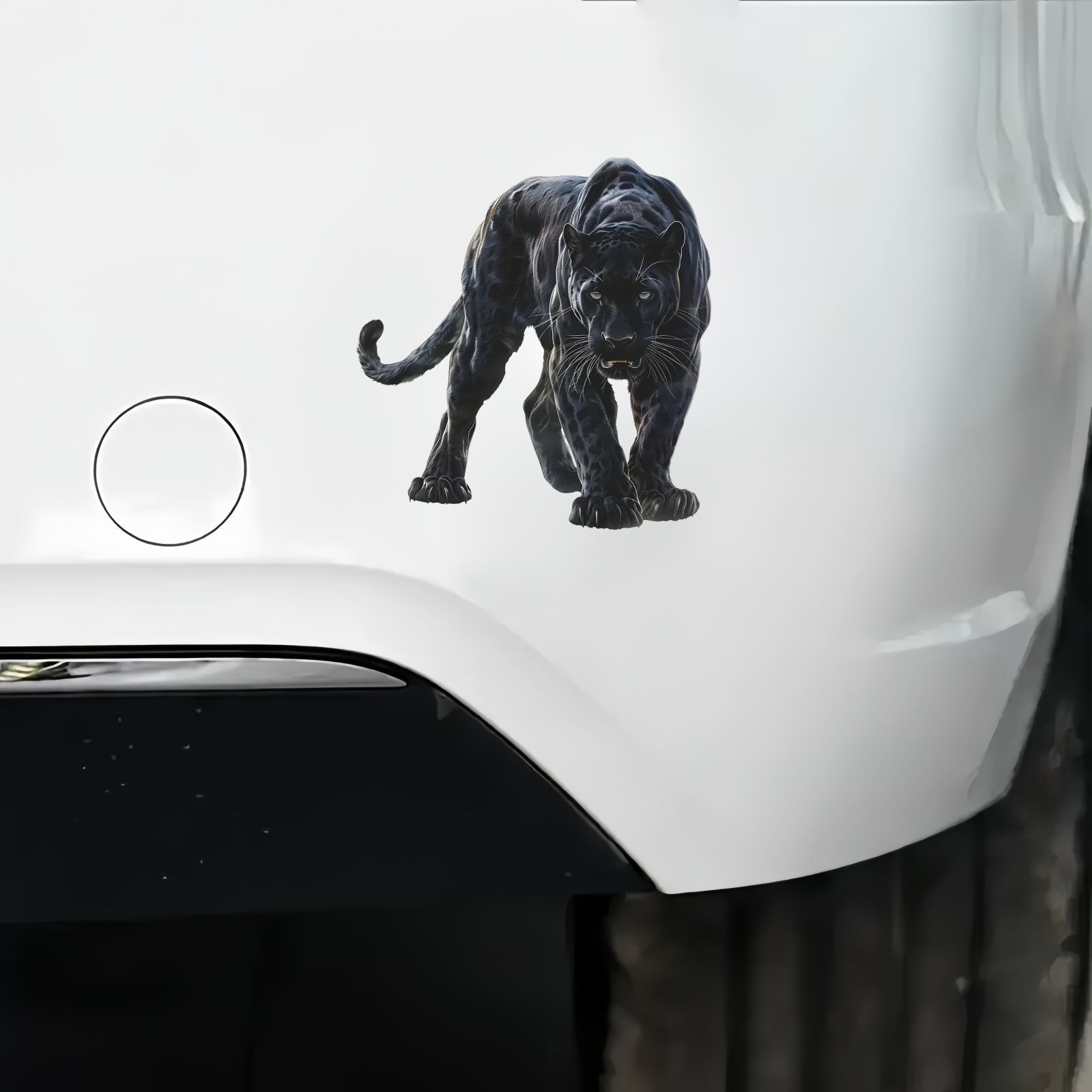 ステッカー 黒ヒョウ 動物 ノートパソコン 15cm こわい 豹 かっこいい