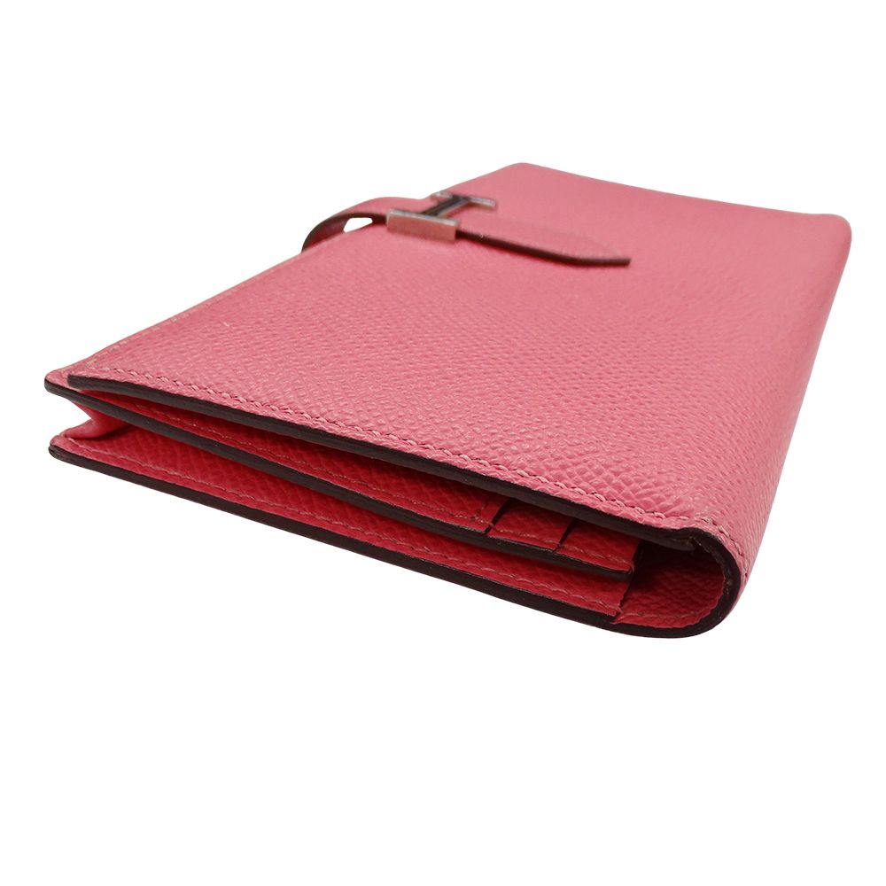 極美品】エルメス べアンスフレ ヴォーエプソン ローズアザレ 折財布