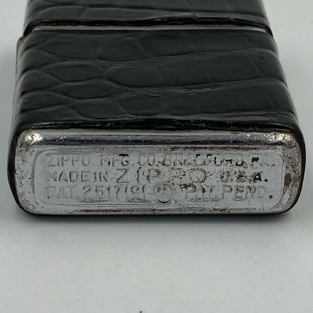 ジッポー ZIPPO ライター ハーフレザー スチール製 フルスタンプ 1953年製 BLACK ALIGATOR LEATHER CRAFTRD -  メルカリ