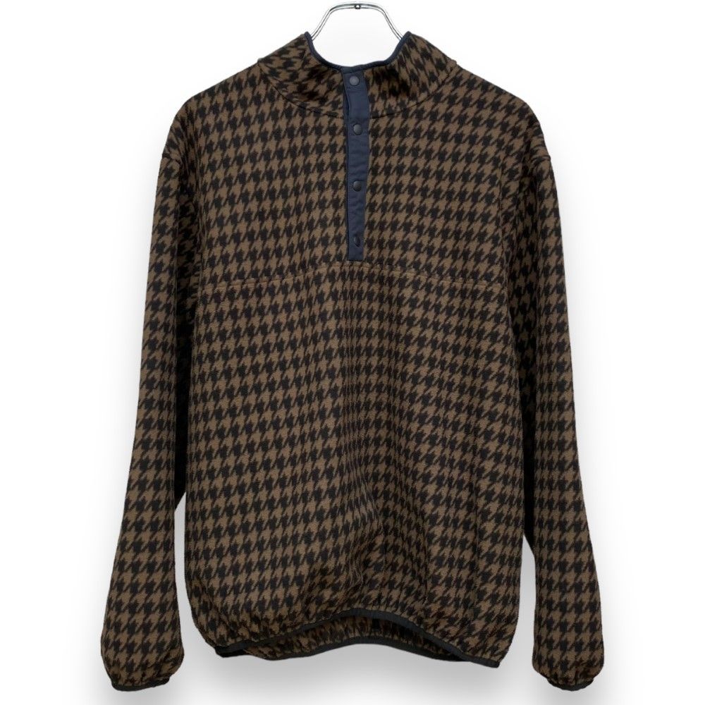 EVERYONE houndstooth snap pullover fleece フリース ジャケット M 